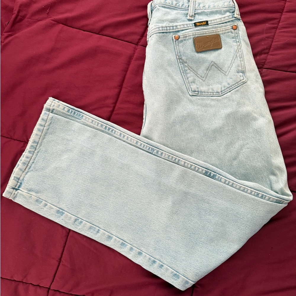 Wrangler Men's Light Blue Straight Jeans 36x32